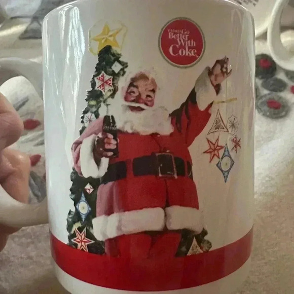 Things Go Better with Coke Santa Mug Coca-Cola Mug set of 4 - Picture 3 of 11